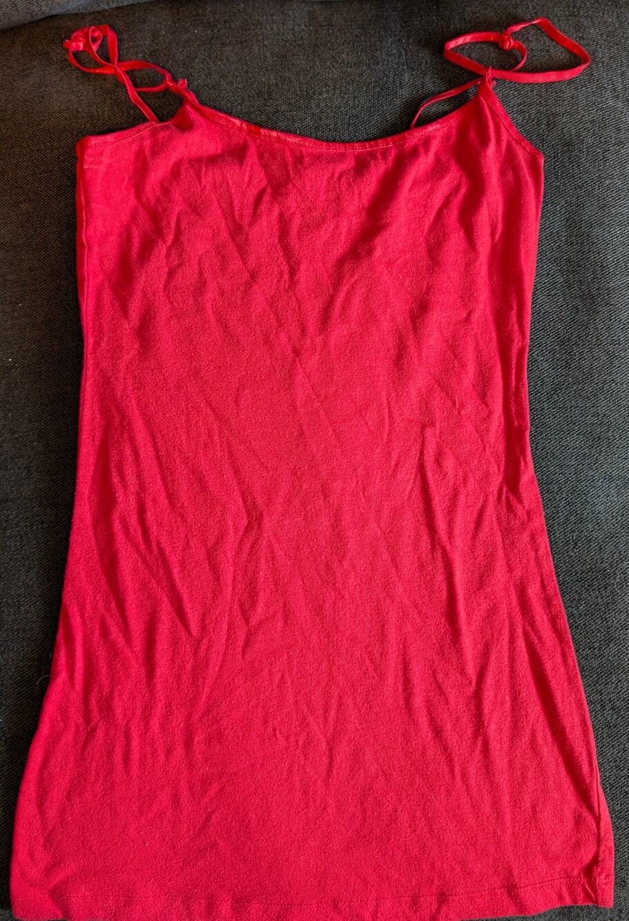 Red Strappy Camisole Top Size Small